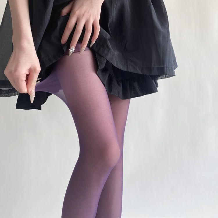 TYATVS Funky Colorful Tights for Women Whimsy Twee Colored Stockings Teal Fun Tights Y2k Emo Whimsigoth Clothes - Image 1